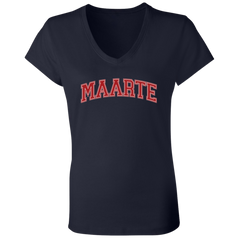 Maarte University Ladies Jersey V-Neck T-Shirt