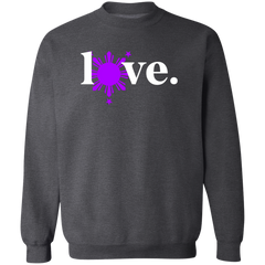 Love with Purple Sun and Stars Unisex Crewneck Pullover Sweatshirt