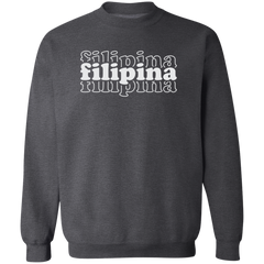 Filipina Triple Unisex Crewneck Pullover Sweatshirt