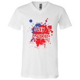 Hay Naku Splatter Unisex Jersey V-Neck T-Shirt