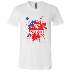 Hay Naku Splatter Unisex Jersey V-Neck T-Shirt