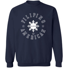 Filipino American White Sun Unisex Crewneck Pullover Sweatshirt