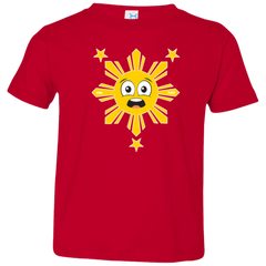 Kids Yellow Sun and Stars 2 Toddler Jersey T-Shirt
