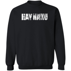 Hay Naku Distressed Unisex Crewneck Pullover Sweatshirt