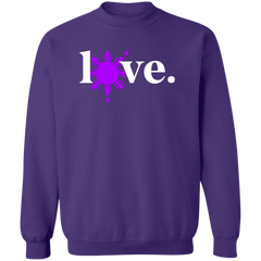 Love with Purple Sun and Stars Unisex Crewneck Pullover Sweatshirt