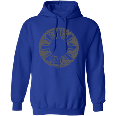 Sun and Stars in Circle Distressed Unisex Pullover Hoodie