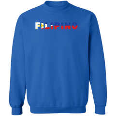 Filipino with Flag Embedded Unisex Crewneck Pullover Sweatshirt