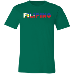 Filipino with Flag Embedded Unisex Jersey T-Shirt