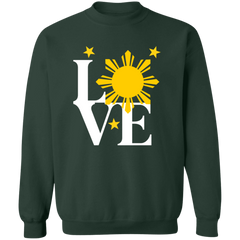 Love with Yellow Sun and Stars Unisex Crewneck Pullover Sweatshirt