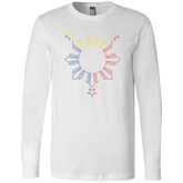 Sun and Stars Outline Unisex Jersey Long Sleeve T-Shirt