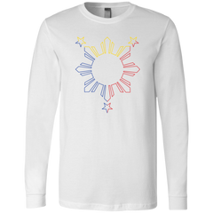 Sun and Stars Outline Unisex Jersey Long Sleeve T-Shirt