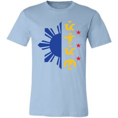 Tricolor Filipino in Baybayin Script Half Sun Unisex Jersey T-Shirt