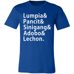 Lumpia Pancit Sinigang Adobo Lechon Unisex Jersey T-Shirt