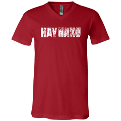 Hay Naku Distressed Unisex Jersey V-Neck T-Shirt