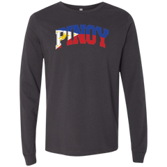Pinoy with Flag Embedded Unisex Jersey Long Sleeve T-Shirt