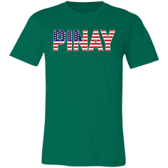 Pinay with US Flag Embedded Unisex Jersey T-Shirt