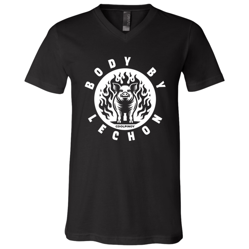 Body By Lechon Circle Unisex Jersey V-Neck T-Shirt