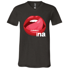 Tongue Ina Unisex Jersey V-Neck T-Shirt