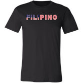 Filipino with US Flag Embedded Unisex Jersey T-Shirt