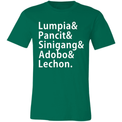 Lumpia Pancit Sinigang Adobo Lechon Unisex Jersey T-Shirt