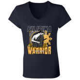Filipina Warrior Samurai Ladies' Jersey V-Neck T-Shirt