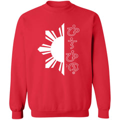 Filipino in Baybayin Script Half Sun Unisex Crewneck Pullover Sweatshirt