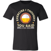 Exercise I Thought You Said Extra Rice Yellow Unisex Jersey T-Shirt