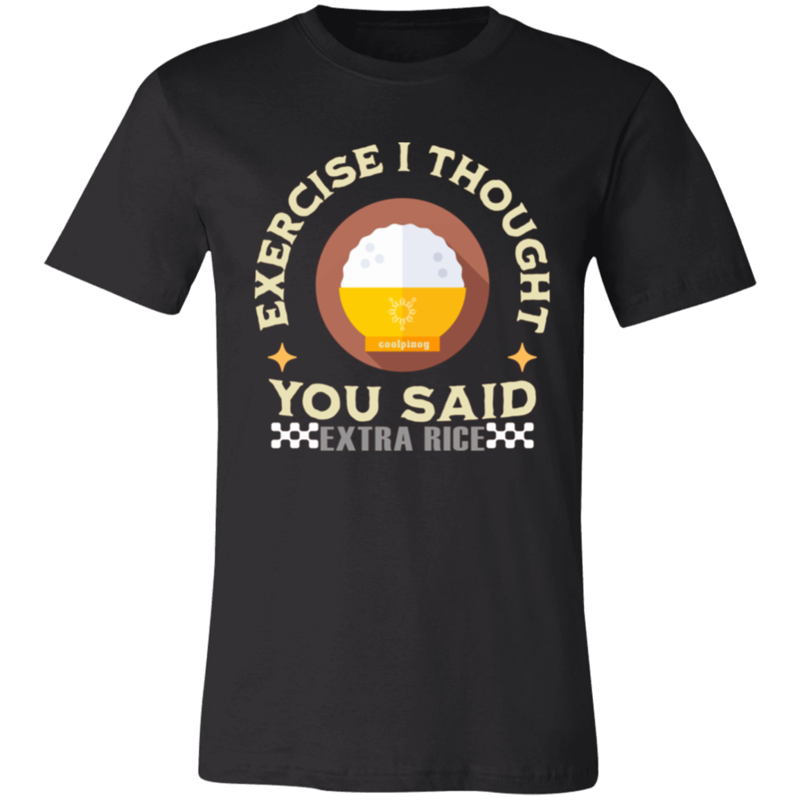 Exercise I Thought You Said Extra Rice Yellow Unisex Jersey T-Shirt