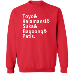 Toyo Kalamansi Suka Bagoong Patis Unisex Crewneck Pullover Sweatshirt