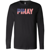Pinay with US Flag Embedded Unisex Jersey Long Sleeve T-Shirt