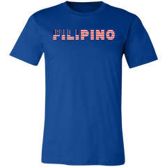 Filipino with US Flag Embedded Unisex Jersey T-Shirt