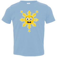 Kids Yellow Sun and Stars 2 Toddler Jersey T-Shirt