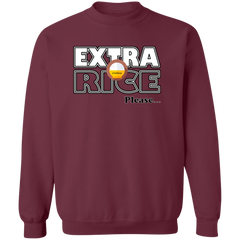 Extra Rice Please Unisex Crewneck Pullover Sweatshirt