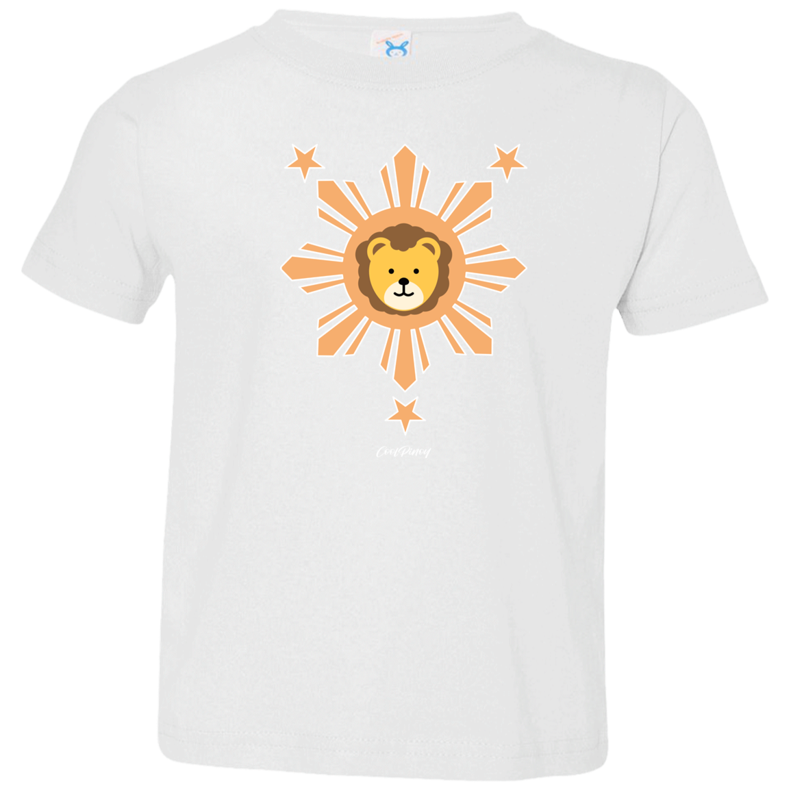 Kids Orange Sun Lion Toddler Jersey T-Shirt
