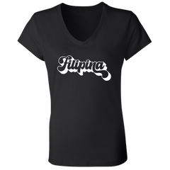 Filipina Chunky Ladies' Jersey V-Neck T-Shirt