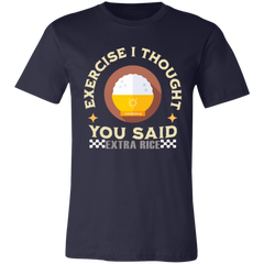 Exercise I Thought You Said Extra Rice Yellow Unisex Jersey T-Shirt