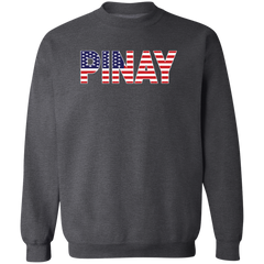 Pinay with US Flag Embedded Unisex Crewneck Pullover Sweatshirt