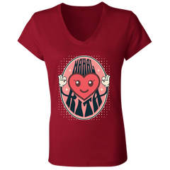 Mahal Kita Emoji Ladies Jersey V-Neck T-Shirt
