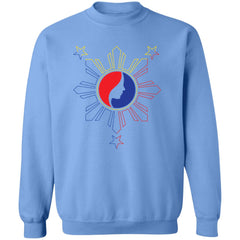 Pinay Silhouette in Philippine Sun Tricolorpng Unisex Crewneck Pullover Sweatshirt
