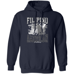 Filipino American Flags Distressed Unisex Pullover Hoodie
