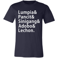 Lumpia Pancit Sinigang Adobo Lechon Unisex Jersey T-Shirt