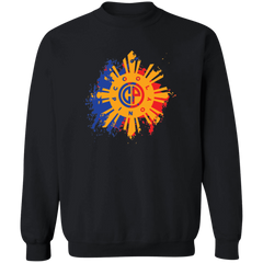 CoolPinoy Blue Red distressed Unisex Crewneck Pullover Sweatshirt