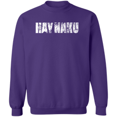 Hay Naku Distressed Unisex Crewneck Pullover Sweatshirt