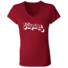 Filipina Chunky Ladies' Jersey V-Neck T-Shirt