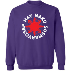 Hay Naku Susmaryosep Red Sun Unisex Crewneck Pullover Sweatshirt