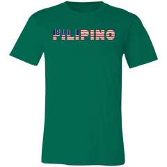 Filipino with US Flag Embedded Unisex Jersey T-Shirt