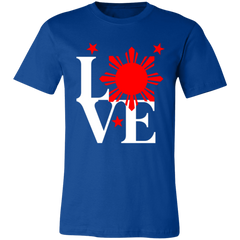 Love with Red Sun and Stars Unisex Jersey T-Shirt