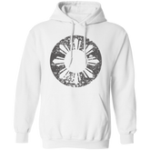 Sun and Stars in Circle Distressed Unisex Pullover Hoodie