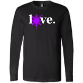 Love with Purple Sun and Stars Unisex Jersey Long Sleeve T-Shirt
