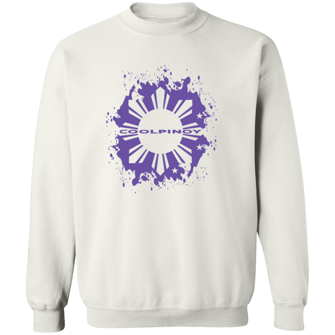 CoolPinoy Ube Splash Unisex Crewneck Pullover Sweatshirt